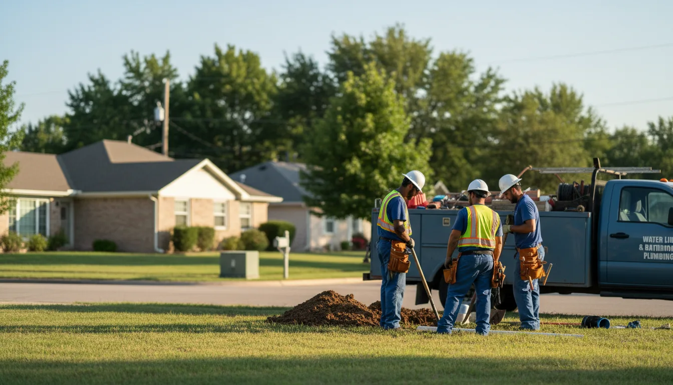 Residential water line and bathroom plumbing service in Mount Hermon, KY
